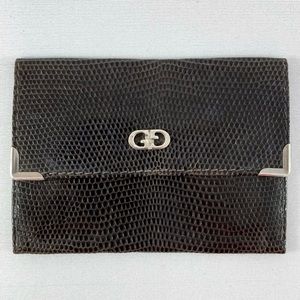 Authentic Vintage Gucci reptile skin card case wallet. 🖤